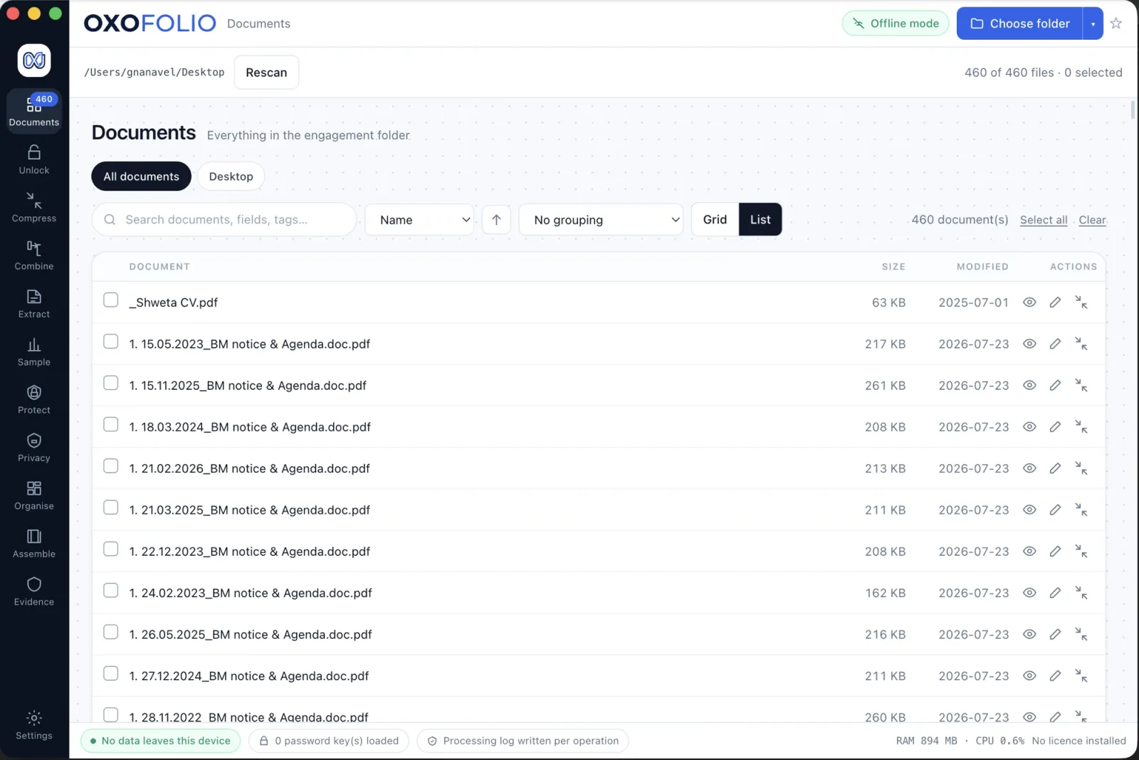 The Oxofolio document viewer